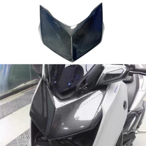 Motorcycle Carbon Fiber Front Middle Face Cover For Yamaha XMAX XMAXV2 2023 2024 - Picture 1 of 12