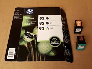 New 5 Genuine HP 92 Black & 93 Tri-color Ink Cartridges OEM Exp. 08/2017 - Picture 1 of 2