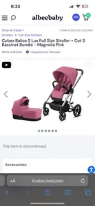 Cybex Balios S Lux cot Bassinet Bundle - Magnolia Pink - Picture 1 of 1