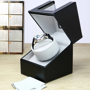 Automatic Single Watch Winder Wood Display Box Luxury Case Low Decibel AU Plug - Picture 1 of 9