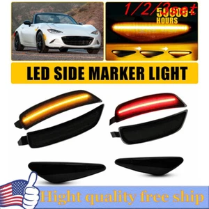 4/8X LED Lámpara Lateral Marcador Luz Parachoques Ajuste Secuencial 16-22 Miata Mazda MX-5 - Imagen 1 de 22