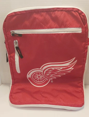 NHL Detroit Red Wings Two Strap Back Pack W/Adjustable Straps Zipper Pockets Cover