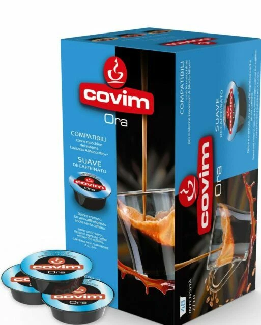 Covim Ora Suave Decaffeinato Caffè Cialde per Sistema Lavazza a Modo Mio - 96 Capsule