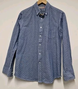 Mens Blue Dotty Shirt By Sovereign Code In Size M - Picture 1 of 3