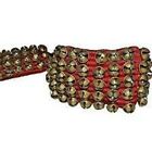 Indian Classical Hndmade Anklets Bells Brass Ghunghroo 5 Line Red Pad 50+50 Bels
