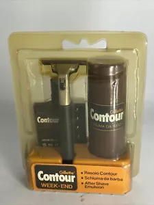 SCATOLA GILLETTE CONTOUR WEEK END 3 PEZZI ANNI '80 - NUOVO - NEW - Picture 1 of 4
