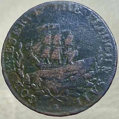 1794 Half Penny Conder Token “God Preserve The Plough & Sail” Suffolk navio raro - Imagem 1 de 4