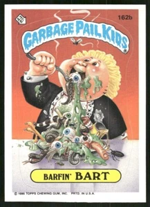 Barfin' Bart 1986 Topps Garbage Pail Kids Card #162b (NM) - Picture 1 of 2
