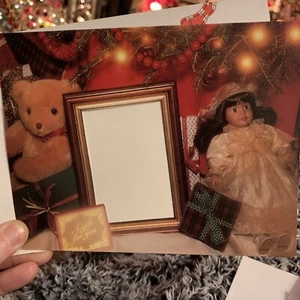 Vintage Weihnachtsfeiertagsgruß mit Bildeinsatz Sears Mid Century - Bild 1 von 8