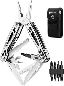 BIBURY 21-in-1 Multitool Pliers, Multi-Purpose Pocket 21 in 1 Black, Black - Picture 1 of 7