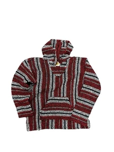 Earth Ragz Baja Hoodie Medium Surf Poncho Jerga Mexico Pullover Boho Festival - Picture 1 of 8