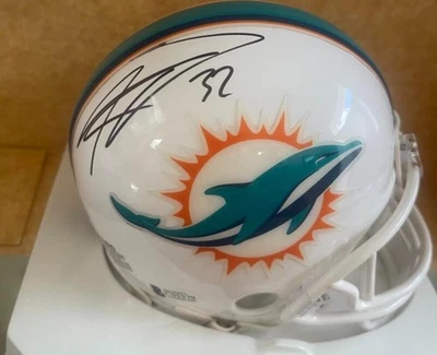 KENYAN DRAKE MIAMI DOLPHINS SIGNED AUTOGRAPHED MINI HELMET BECKETT AUTH - Image 1 of 2
