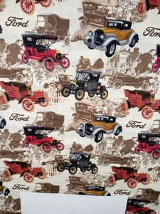 Licensed Ford Motor Co for Sykel Enterprises Vintage Model A & T  Cars 30" x 32" - Picture 1 of 3