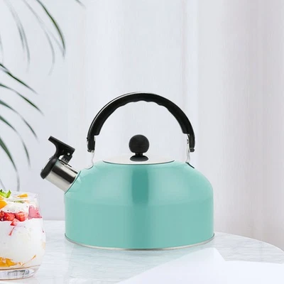  Kettle Stainless Steel Tea Stovetop Safe Whistling Teapot Kettles Cool Handle - Image 1 of 4