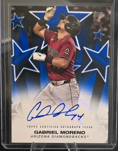 2025 Topps Series 1 Gabriel Moreno Baseball Stars Blue Parallel Auto /150 - Picture 1 of 2