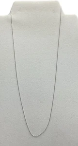 14K White Gold 035 Gauge 1g Gold 20” Italy Necklace From JCP New - Picture 1 of 7