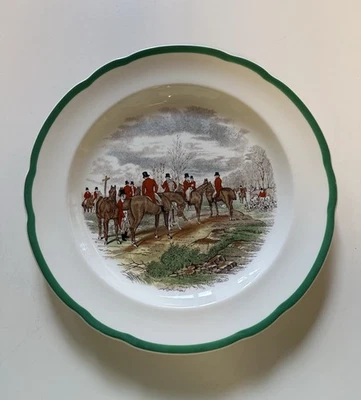 Spode England Dinner Plate The Hunt Herring ‘The Meet’ Hunting Scene Excellent - Image 1 of 4