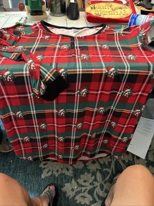 Buc-ee's Women's Night Gown Small Christmas Loungewear Long Sleeve Plaid Red - Picture 1 of 5