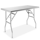 Stainless Steel Folding Commercial Kitchen Prep & Work Table - 48 x 24 in.
