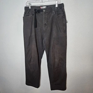 686 Cruiser Ski Snow Wide Fit Pants Sz Medium Gray Belted Ripstop Baggy UNLINED - Picture 1 of 13