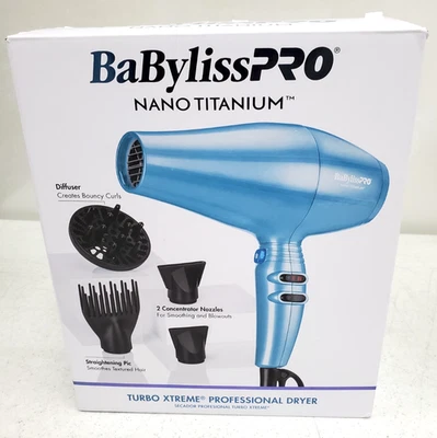 NEW. Babyliss Pro Nano Titanium Hair Dryer 1875W Turbo Xtreme Minimizes Frizz - Image 1 of 4