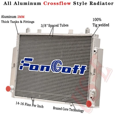 2 Row Radiator for 1991-99 MERCEDES-BENZ SL CLASS W140 S 400 420 500 600 SEL USA Foto 1 de 4