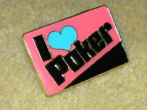 I LOVE POKER PIN BADGE - Picture 1 of 1