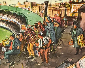 NY YANKEES-BROOKLYN DODGERS-1949 World Series-Ebbets Field-Collier’s Cover-Tobey - Foto 1 di 8
