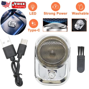 Mini Shave Electric Razor For Men Shaver Beard Trimmer Portable USB Rechargeable - Picture 1 of 9