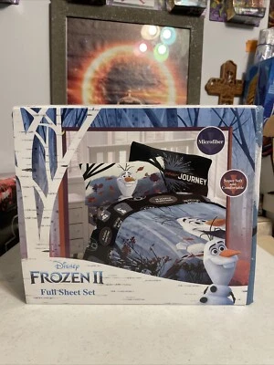 Nuevo juego de sábanas de microfibra tamaño completo Disney Frozen 2 Foto 1 de 4