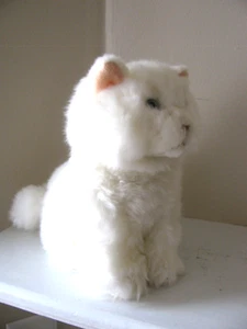 Animal de peluche persa de gato firma Ganz Webkinz sin código WKSS2003 blanco realista - Imagen 1 de 6