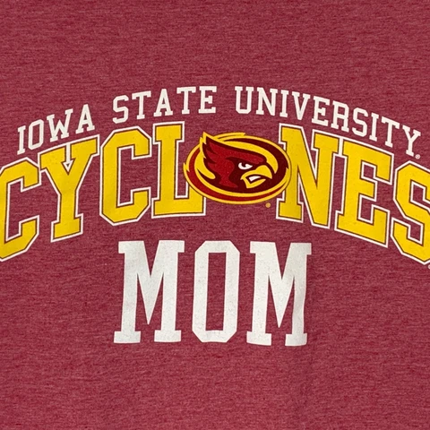 Iowa State Red Cyclones Small TShirt Short Sleeve Mom Graphic EUC 3698 Women Cover