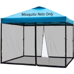 10x10 Mosquito Netting for Gazebo/Pop Up Canopy Tent Double Door Side Screen - Picture 1 of 4