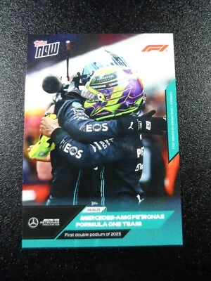 Lewis Hamilton George Russell Mercedes 2023 Topps Now Formula 1 F1 Card #20 - Image 1 of 2