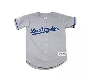 Majestic Youth Big Kids Children Juniors Los Angeles Dodgers Gray Road Jersey - Picture 1 of 2