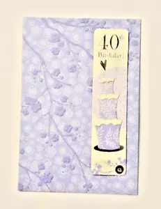 Pictura 40th Birthday Card Original Packaging w/Envelope Greeting Card Forty - Picture 1 of 3