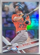 Jose Altuve 2017 Topps League Leaders Rainbow Foil Parallel Card