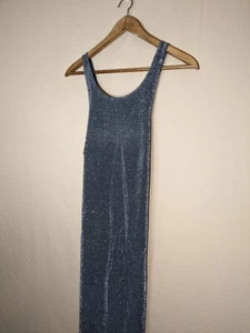 All That Jazz Vintage 90s Womens Maxi Dress Metallic Party 13/14 X Back Y2K USA - Picture 1 of 15
