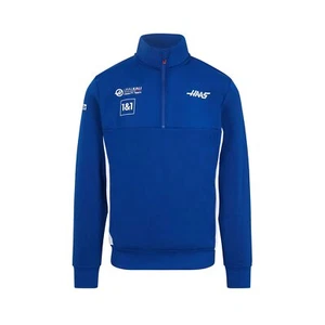 Haas Racing F1 2021 Herren Team Sweatshirt halber Reißverschluss - blau - Bild 1 von 2