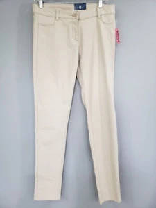 NEW Izod Girls Uniform Approved Schoolwear Khaki Pants Size 7 Skinny Stretch - Picture 1 of 5