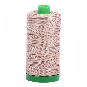 A1140-4666 Mako Cotton Embroidery Thread 40wt 1094yds Variegated Brown & Pink - Picture 1 of 1