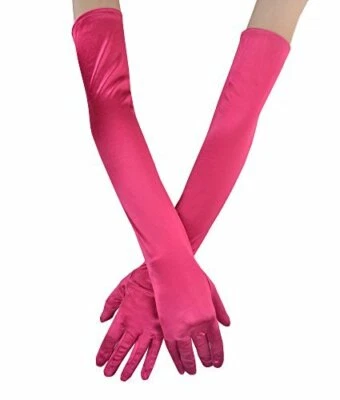 Guantes Largos de Satén para Fiesta de Ópera Novia Boda Sedas Día de San Valentín Fiesta Nupcial Foto 1 de 4