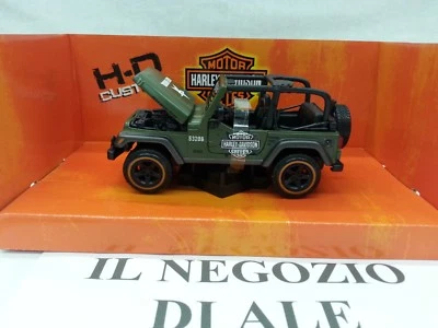 MAISTO MODELLINO AUTO CUSTOM HD JEEP WRANGLER RUBICON,COLORE VERDE,SCALA 1:27 - Immagine 1 di 4