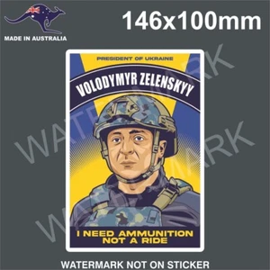 VOLODYMYR ZELENSKYY STICKER I STAND WITH UKRAINE STICKERS - Picture 1 of 1