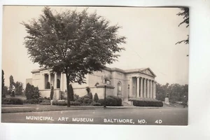 Real Photo Postcard Municipal Art Museum Baltimore MD 4D - Picture 1 of 1