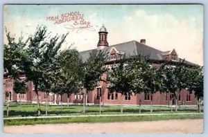 1908 ABERDEEN SOUTH DAKOTA HIGH SCHOOL ANTIKE POSTKARTE - Bild 1 von 2