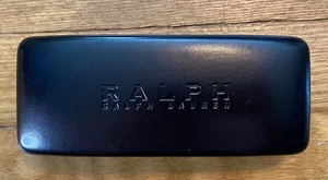 Ralph Lauren Eyeglasses Case Hard Shell Black Felt Lined Travel Carrier - Picture 1 of 9