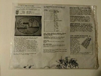 1972 Bucilla Crewel Embroidery Kit  White House Heirloom - Mill Scene 37257 '70s - Image 1 of 4