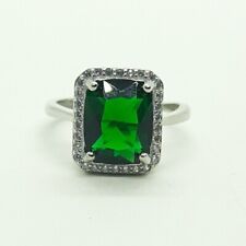 Anello donna Kate argento 925  pietra verde con zirconi bianchi