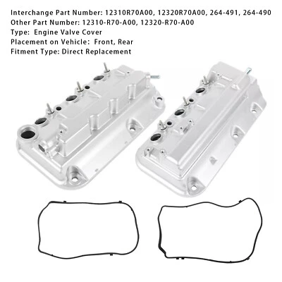 2X Front+Rear Engine Valve Cover For Honda Odyssey Pilot Ridgelin Accord 3.5L ZG - Image 1 of 4